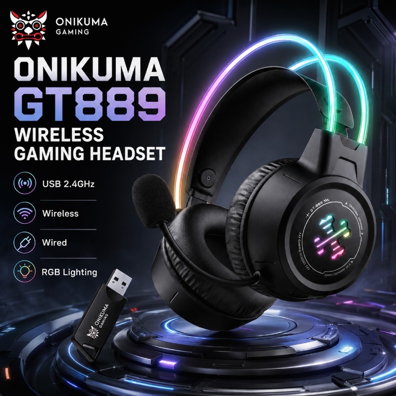 ONIKUMA GT889 Headphone Gaming - Gaming Console Apple ulasan dan harga