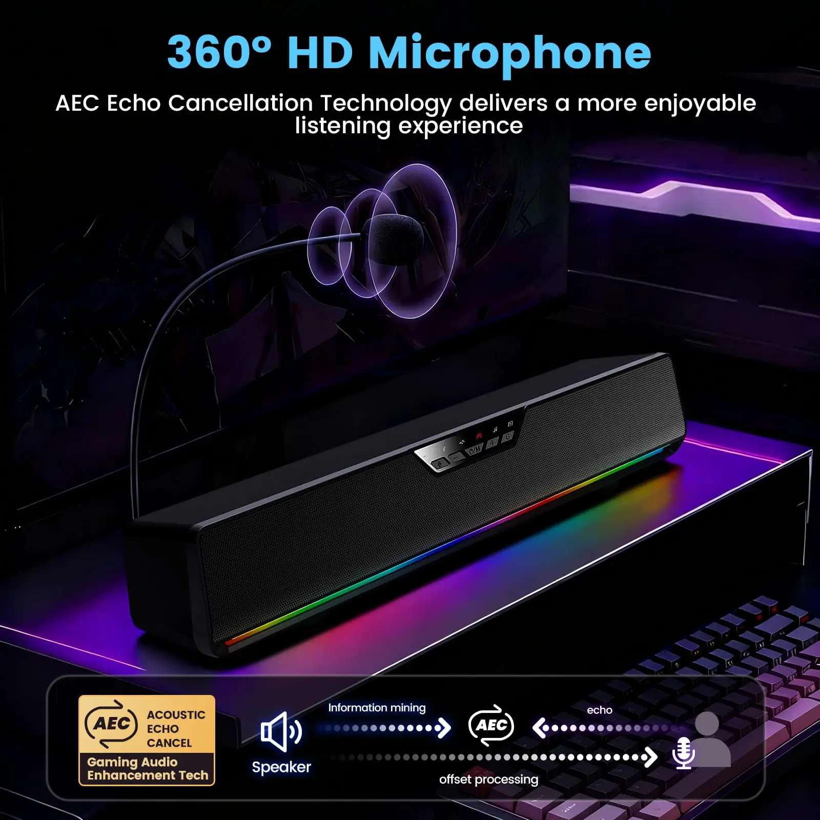 GS6 Pro 7.1 Gaming Speaker Bar - Gaming Console Apple ulasan dan harga