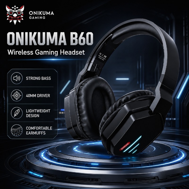 ONIKUMA B60 Headset Suara Ster - Gaming Console Apple ulasan dan harga