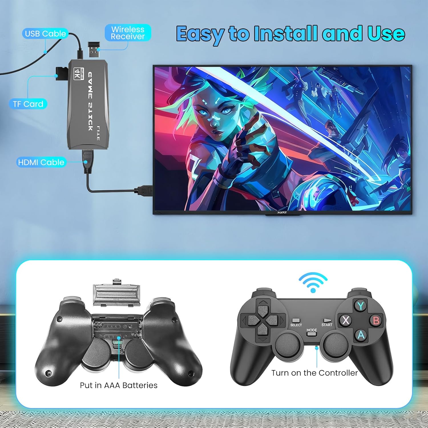 Konsol Game Retro 4K dengan Ka - Gaming Console Video Game ulasan dan harga