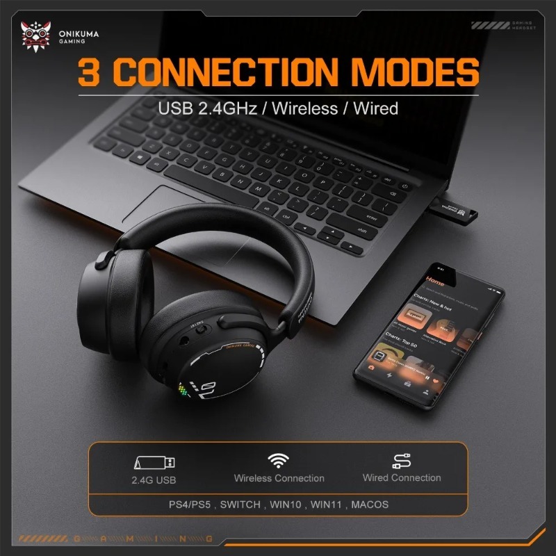 ONIKUMA GT886 Headset Gaming E - Gaming Console Apple ulasan dan harga
