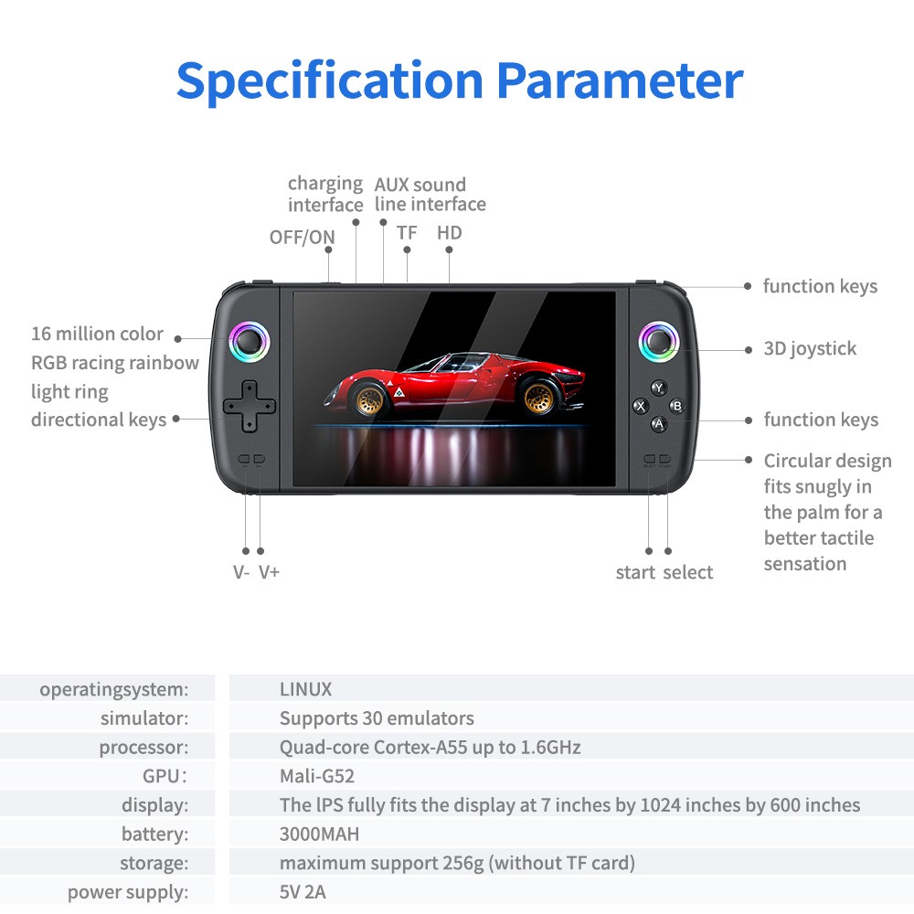 Baru M27 7 Inci Layar IPS Kons - Gaming Console Youtube ulasan dan harga