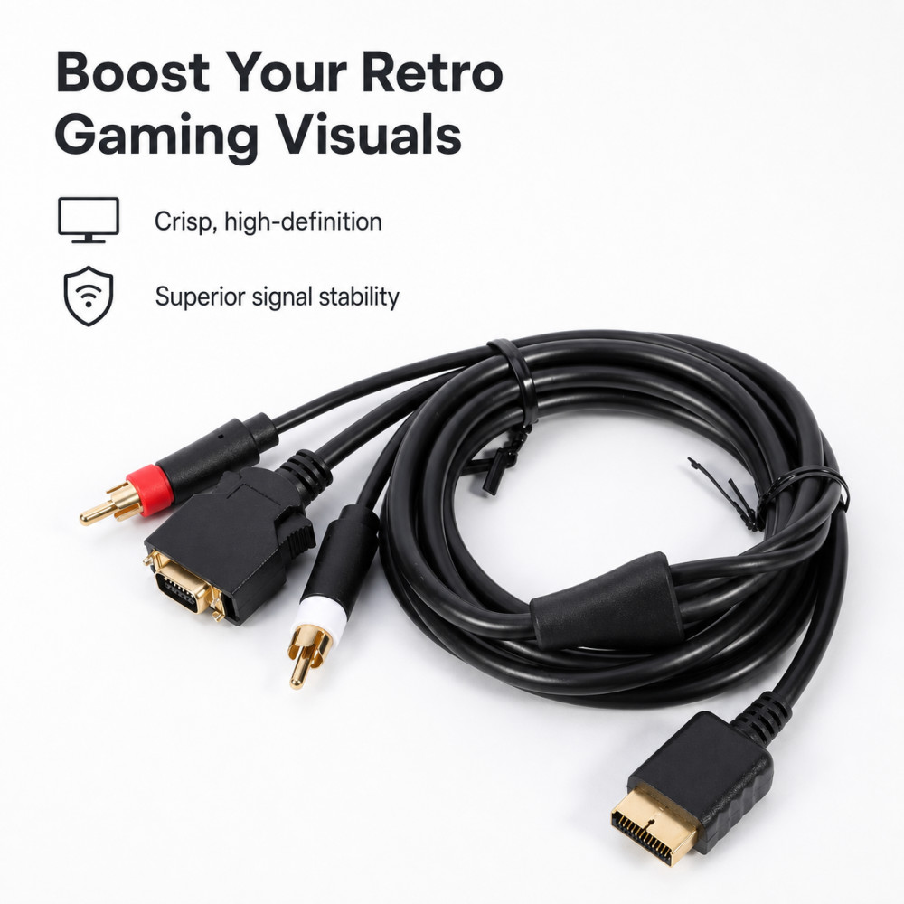 Kabel AV Berlapis Emas untuk K - Gaming Console Definition ulasan dan harga