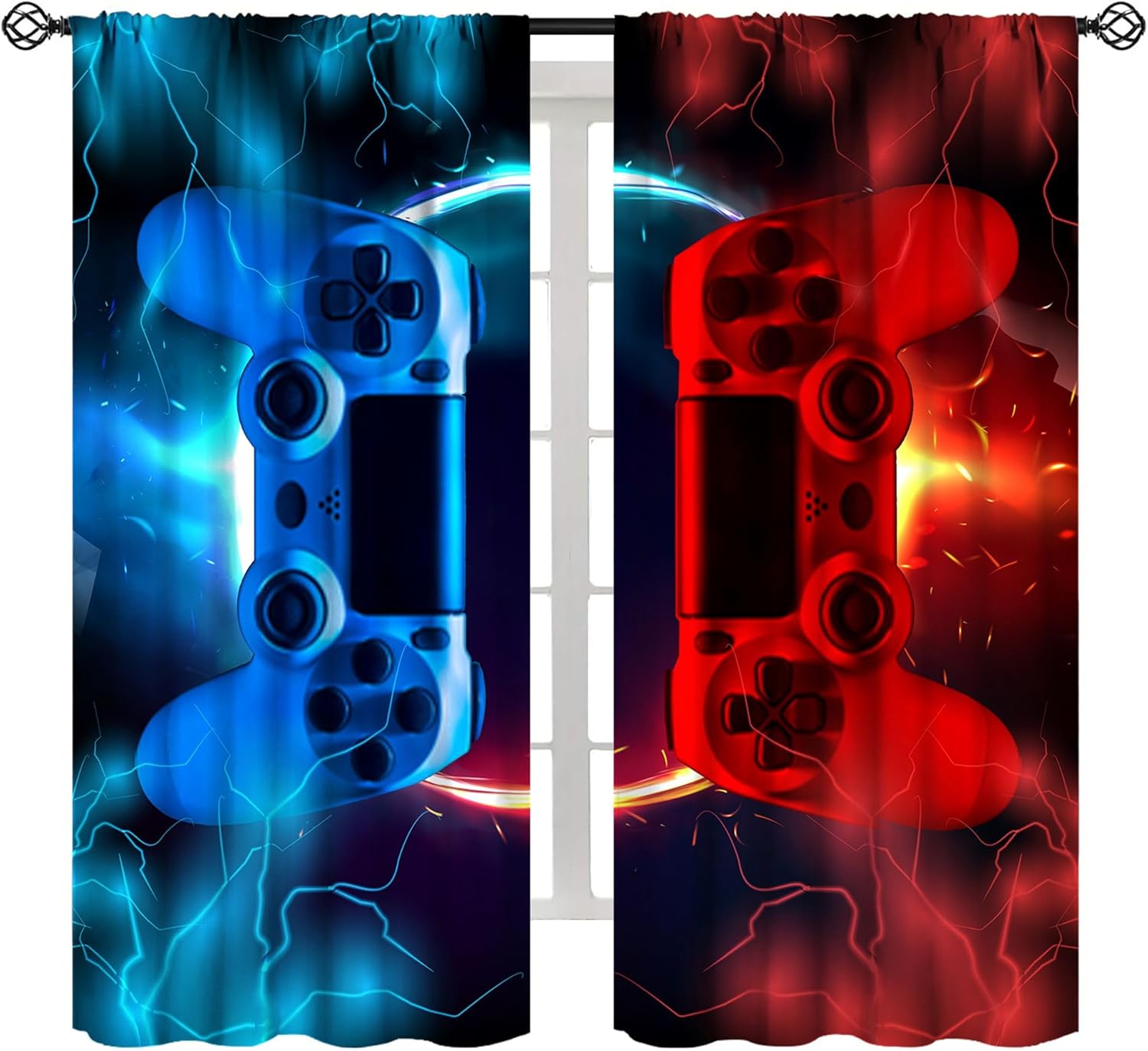 Tirai Gaming Biru Merah Gaya K - Gaming Console Youtube ulasan dan harga