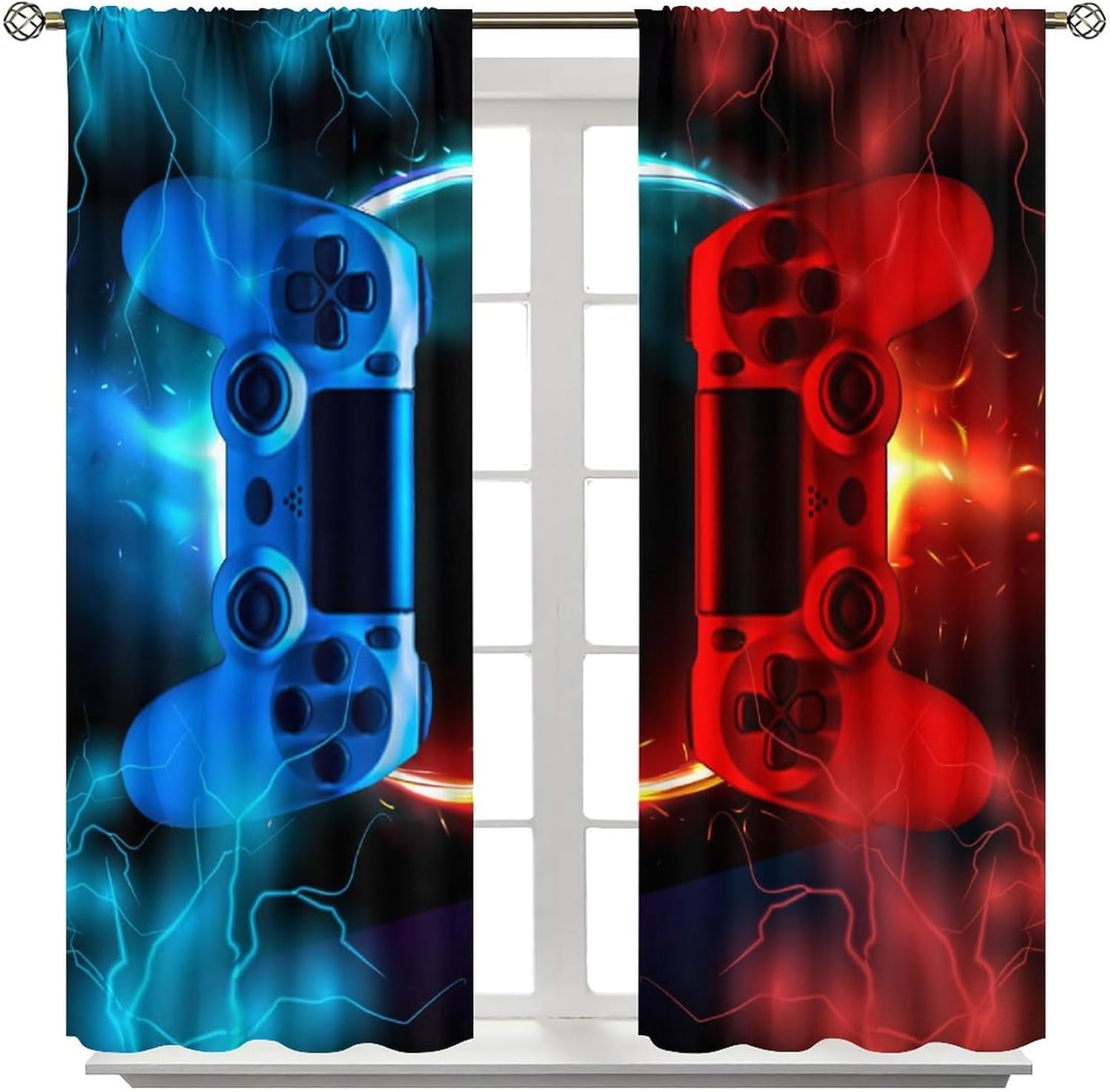 Tirai Gaming Biru Merah Gaya K - Gaming Console Youtube ulasan dan harga